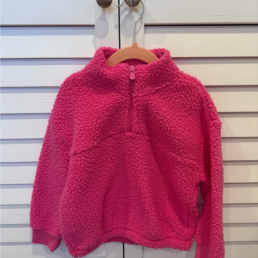 Baby Gap 1/4 Zip Pink Fleece Pullover